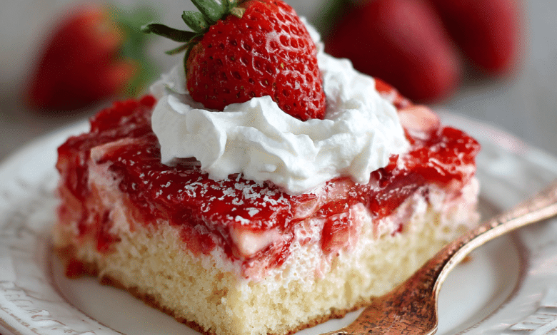 Strawberry Sheet Cake with Cool Whip – A Soft, Sweet Hug in Every Bite