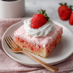 Strawberry Sheet Cake with Whipped Frosting – A Soft Pink Slice of Pure Love