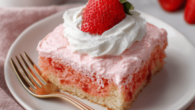 Strawberry Sheet Cake with Whipped Frosting – A Soft Pink Slice of Pure Love