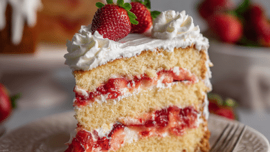 Strawberry Shortcake Cake with Whipped Cream