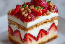 Strawberry Shortcake Layered Dessert Cake