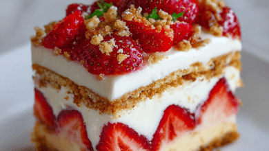 Strawberry Shortcake Layered Dessert Cake