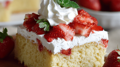Strawberry Shortcake Sheet Cake