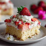Strawberry Shortcake Vanilla Sheet Cake