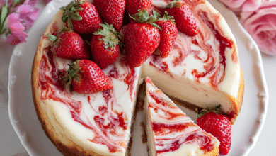 Strawberry Swirl Cheesecake Recipe