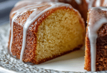 Vanilla Bean Tea Cake with Glaze – A Soft Slice of Calm for Slow Afternoons