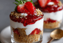 Vegan Strawberry Shortcake Dessert Cups