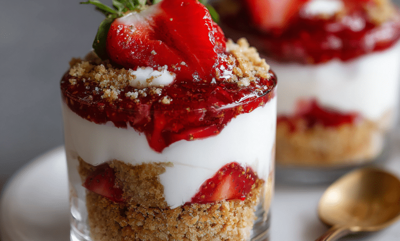 Vegan Strawberry Shortcake Dessert Cups