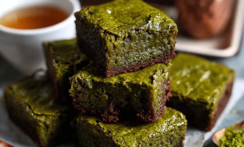 Bakery-Style Matcha Brownies