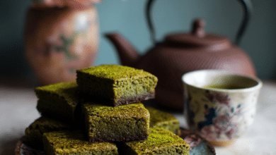 Brown Butter Matcha Brownies