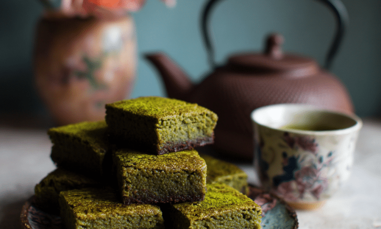 Brown Butter Matcha Brownies