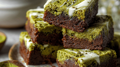 Fudgy Matcha White Chocolate Brownies