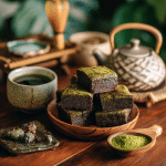 Homemade Japanese Matcha Brownies
