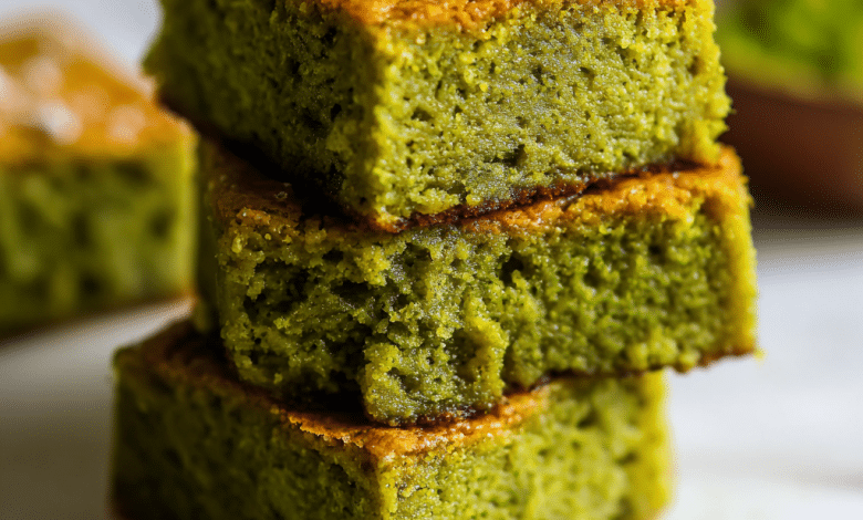 Matcha Blondie Brownies
