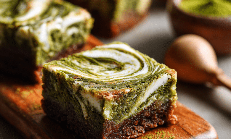 Matcha Cheesecake Brownies 🍵