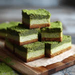 Soft Japanese Matcha Dessert Bars
