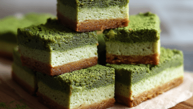 Soft Japanese Matcha Dessert Bars
