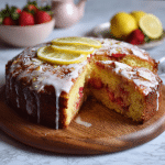 Strawberry Lemon Almond Cake