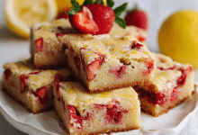 Strawberry Lemon Blondies