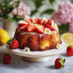 Strawberry Lemon Brioche Cake