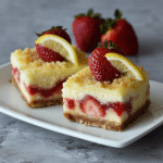 Strawberry Lemon Cheesecake Bars