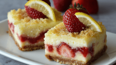 Strawberry Lemon Cheesecake Bars