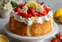 Strawberry Lemon Chiffon Cake