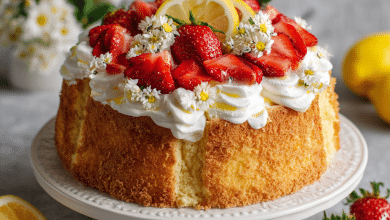 Strawberry Lemon Chiffon Cake