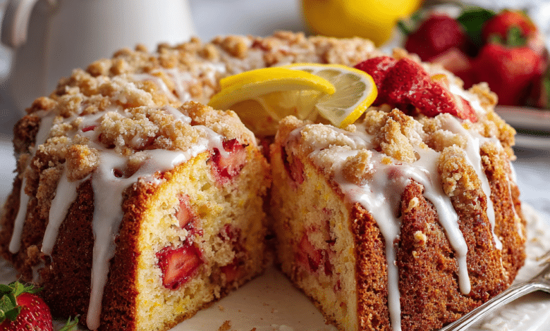 Strawberry Lemon Coffee Cake