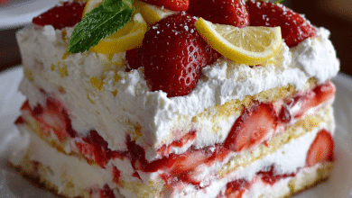 Strawberry Lemon Icebox Cake