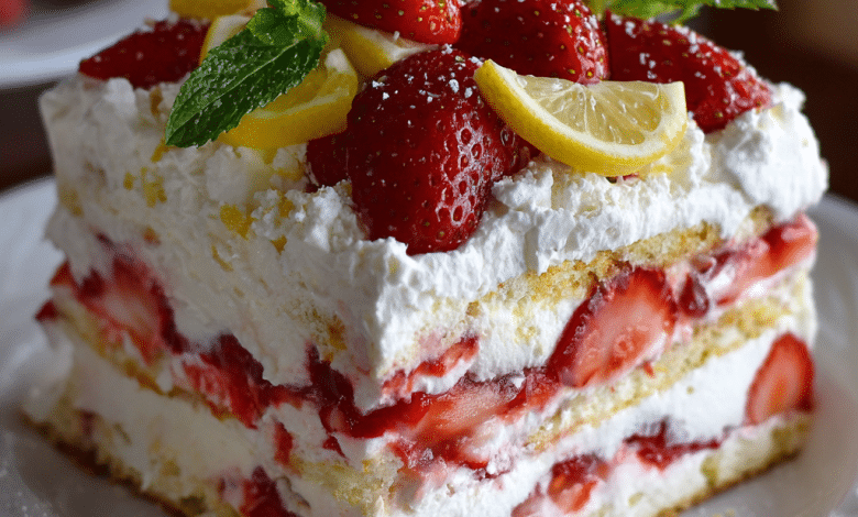 Strawberry Lemon Icebox Cake