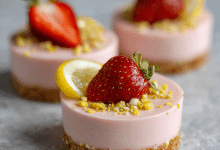 Strawberry Lemon Mousse Cups