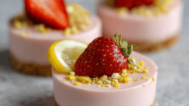 Strawberry Lemon Mousse Cups