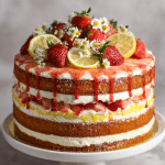 Strawberry Lemon Naked Cake