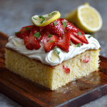 Strawberry Lemon Tres Leches Cake
