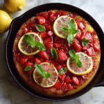 Strawberry Lemon Upside-Down Cake