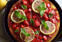 Strawberry Lemon Upside-Down Cake