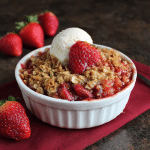 Strawberry Rhubarb Crisp with Oat Topping