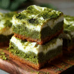 Triple Layer Matcha White Chocolate Brownies