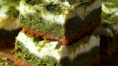 Triple Layer Matcha White Chocolate Brownies