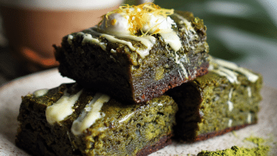 White Chocolate Matcha Brownies