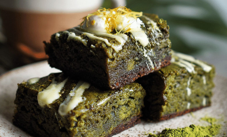 White Chocolate Matcha Brownies
